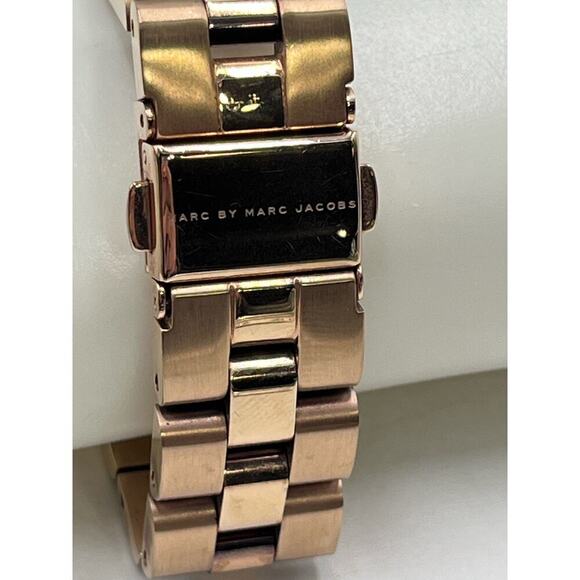 Marc by Marc Jacobs Henry Skeleton Rose Gold-Tone Ladies Pink Blue Watch MBM3296 - Picture 7 of 12